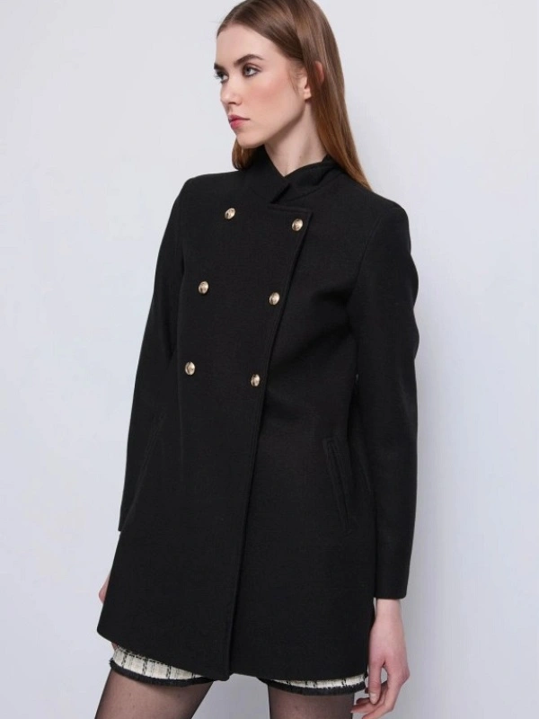 ABRIGO BOTONES CUELLO