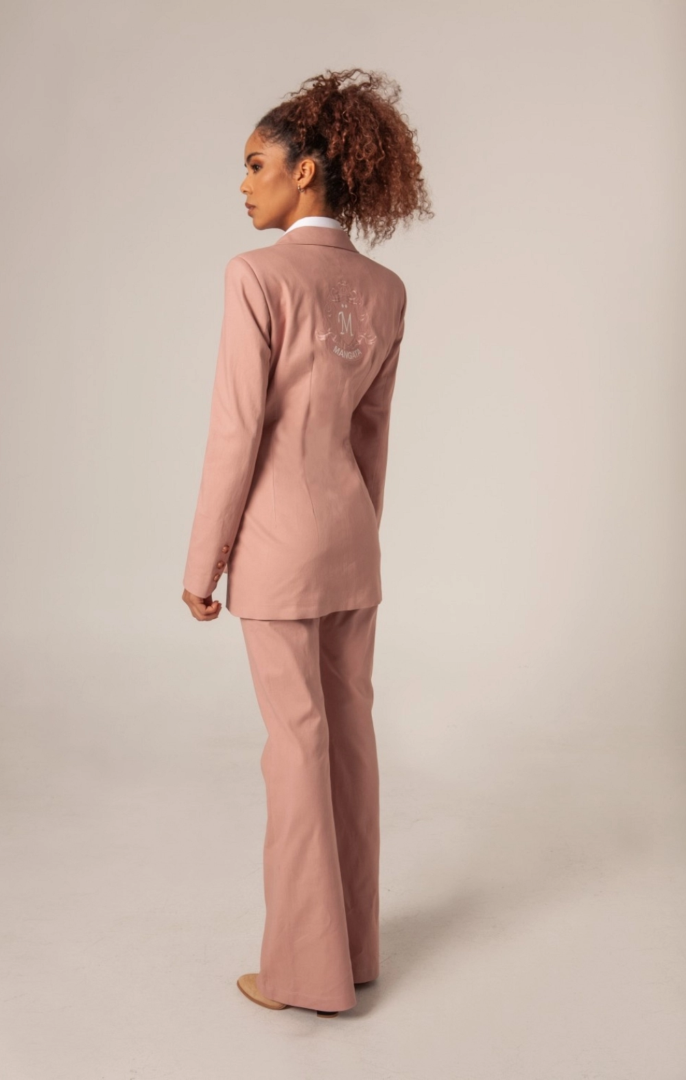 BLAZER CINTURÓN  ESTAMPADO MNGT ROSA