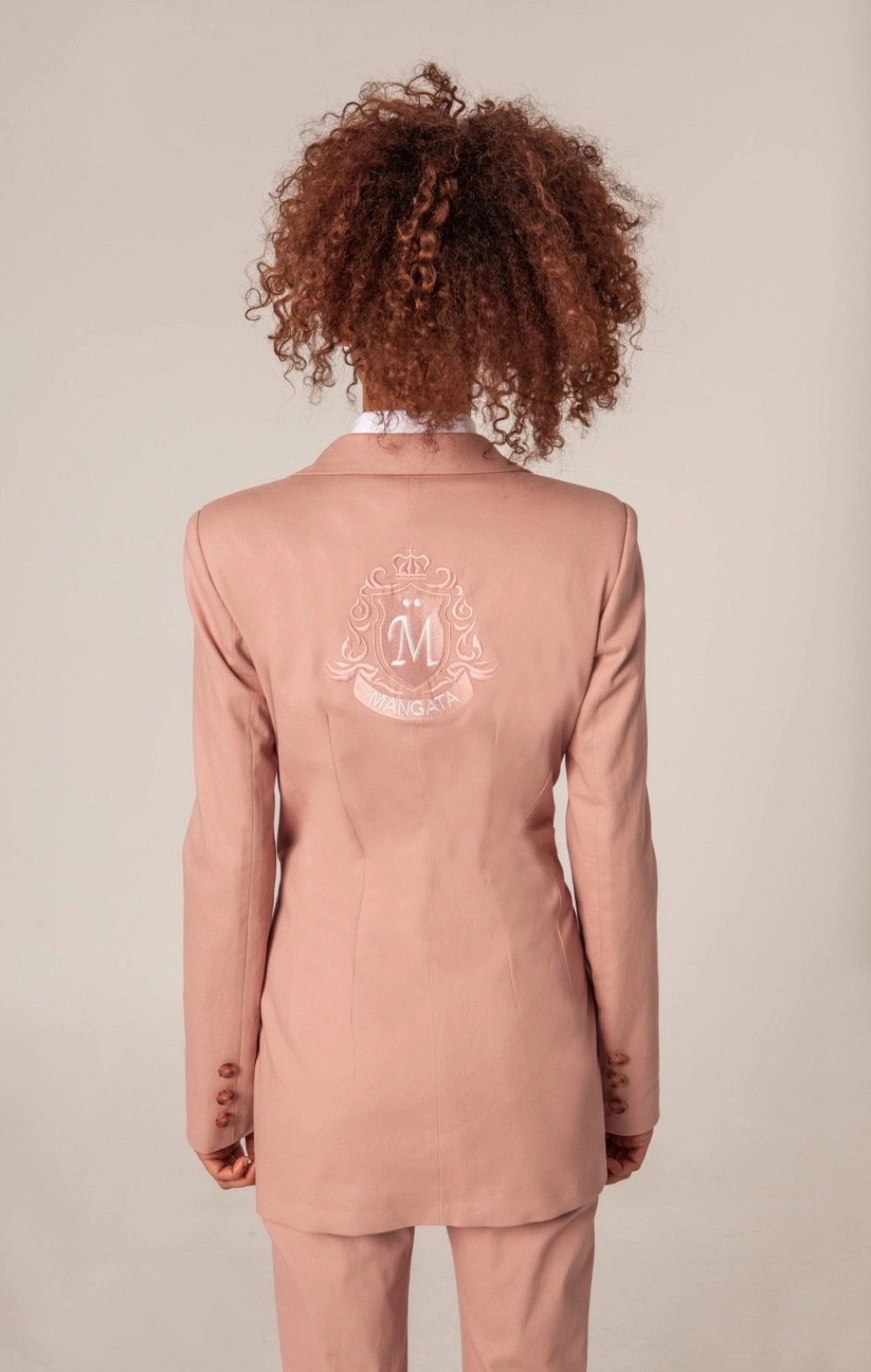 BLAZER CINTURÓN  ESTAMPADO MNGT ROSA
