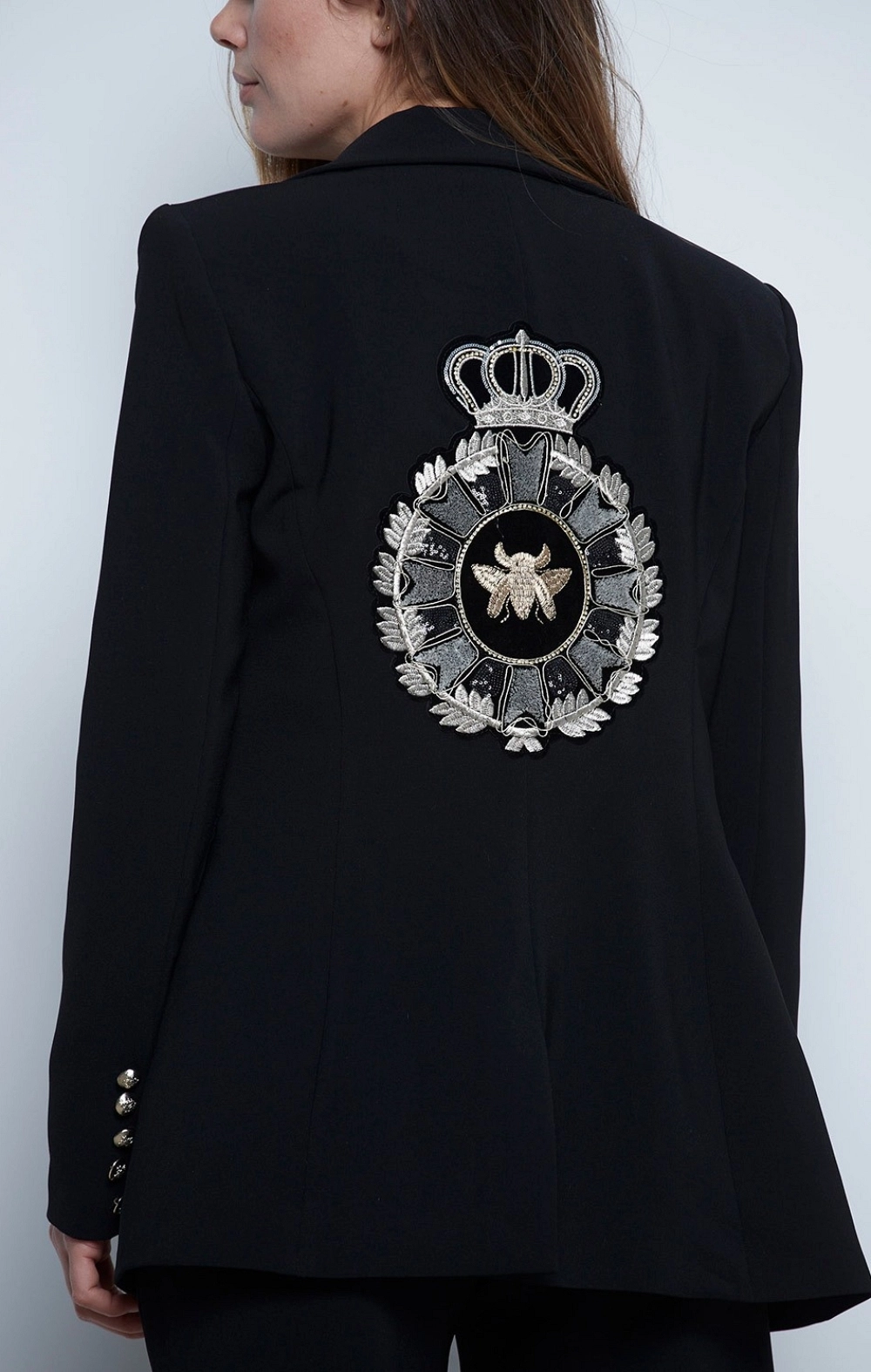 BLAZER ENTALLADA EBRO NEGRO MANGATA