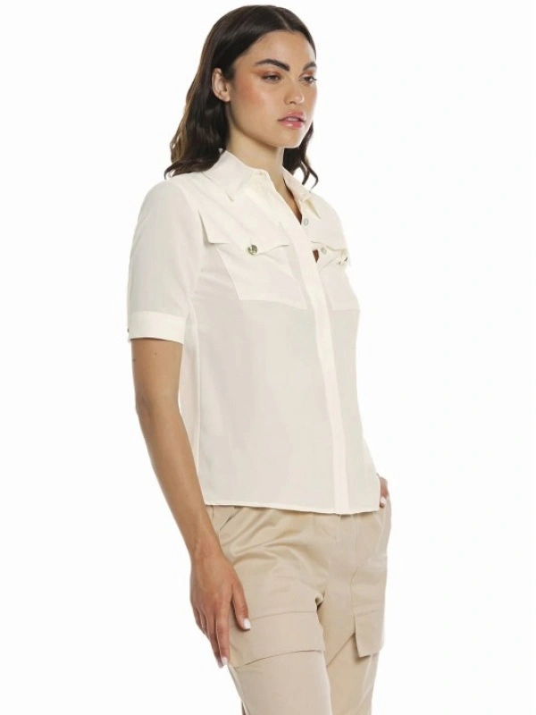 BLUSA GAIOSA MANGA CORTA BEIGE