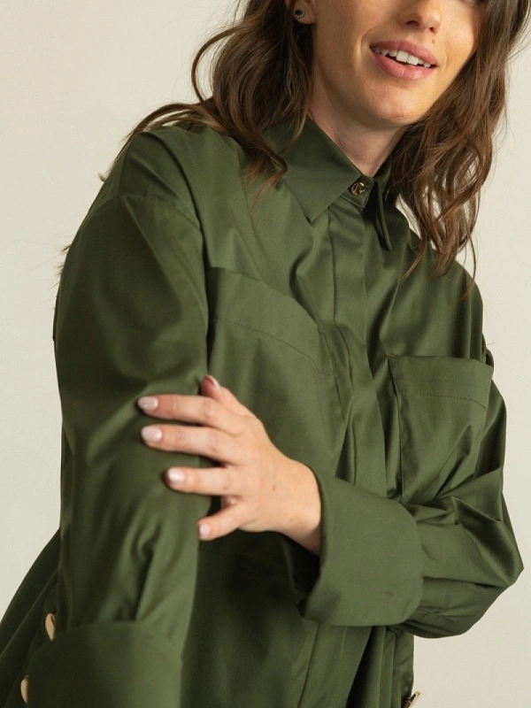 Camisa ALBA CONDE Kaki Oversize