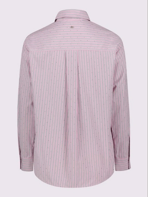 CAMISA CORTA RAYAS CRISTALES
