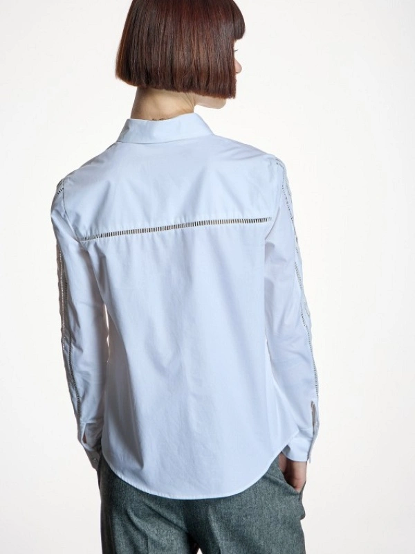 CAMISA MANGA TROQUELADA