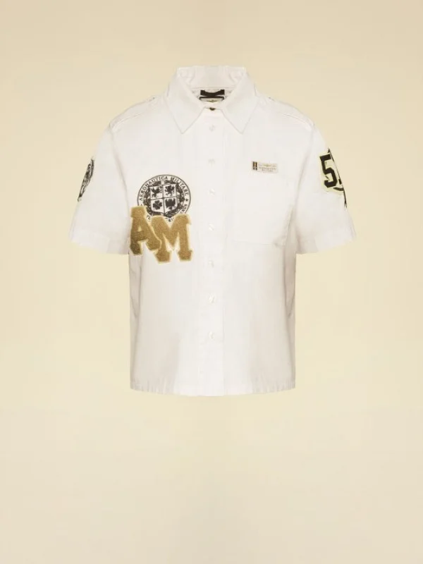 CAMISA PARCHES MANGA CORTA