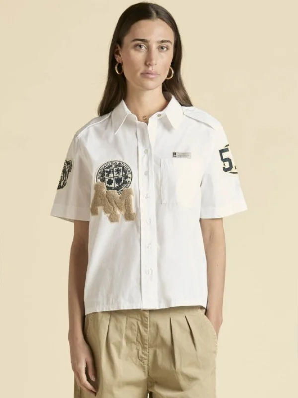 CAMISA PARCHES MANGA CORTA