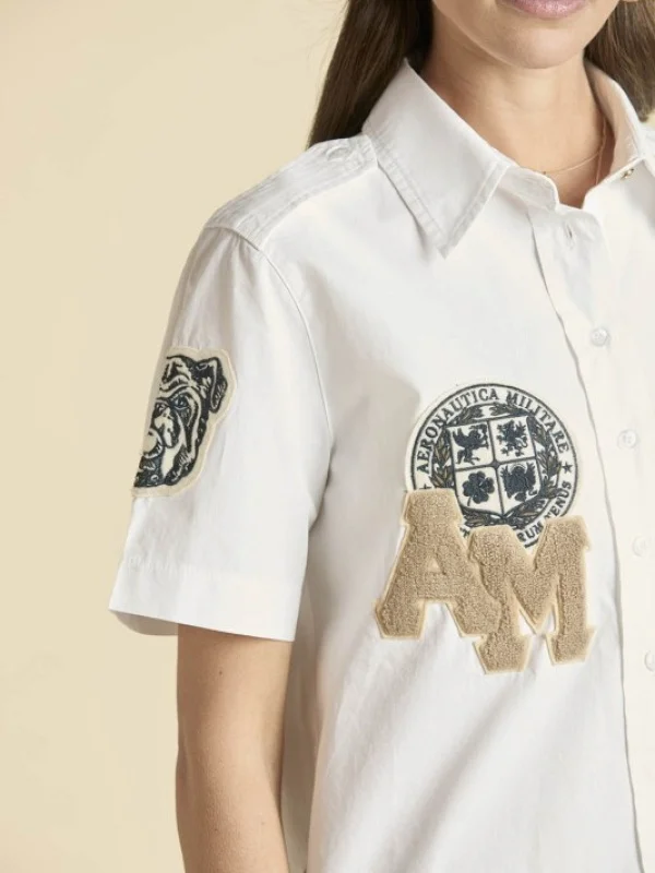 CAMISA PARCHES MANGA CORTA