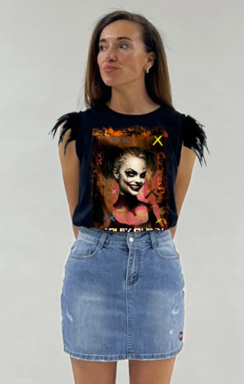CAMISETA DE MUJER EQUIX NEGRA LASAL