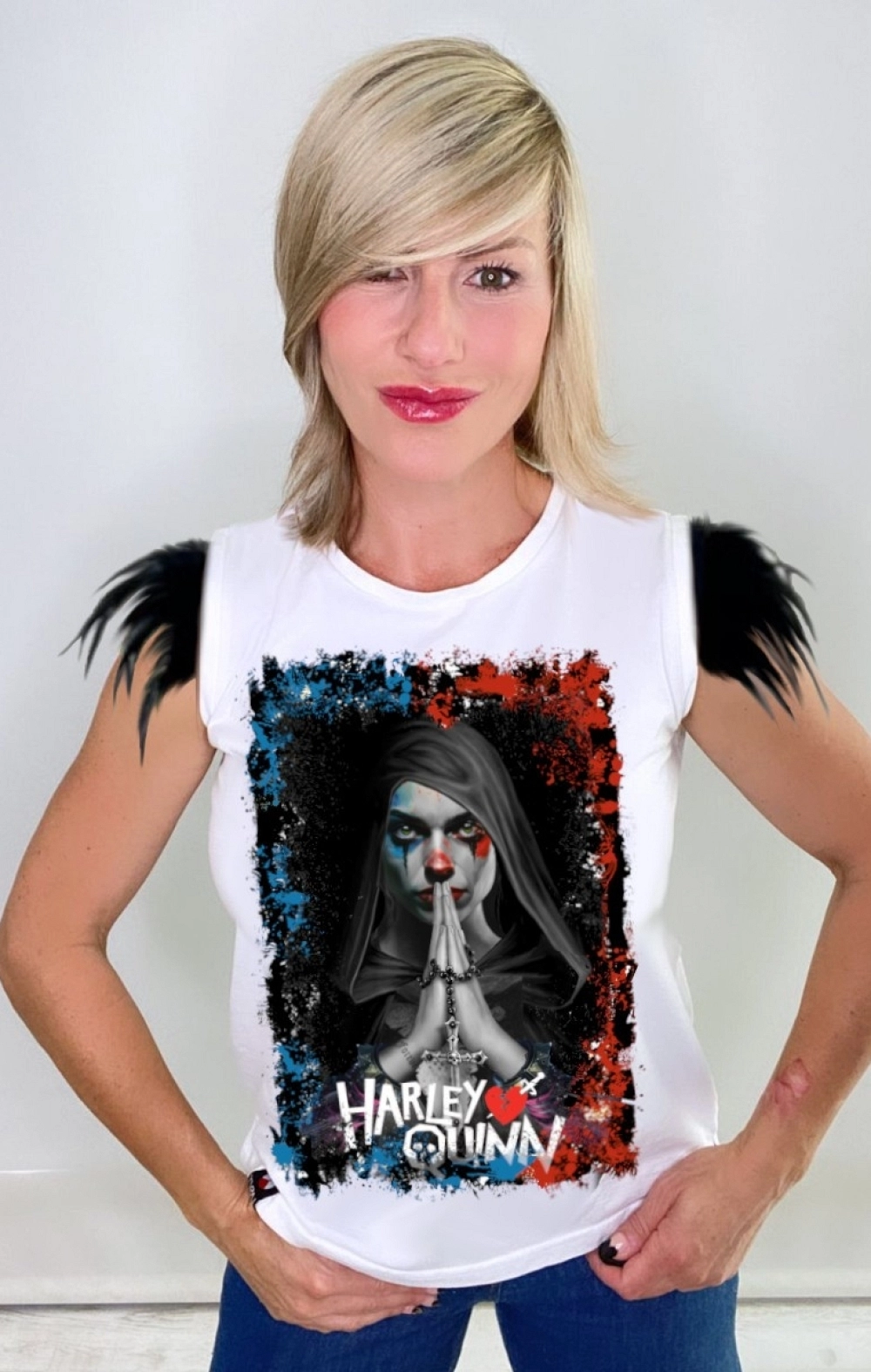 CAMISETA DE MUJER HQ BLANCA LASAL
