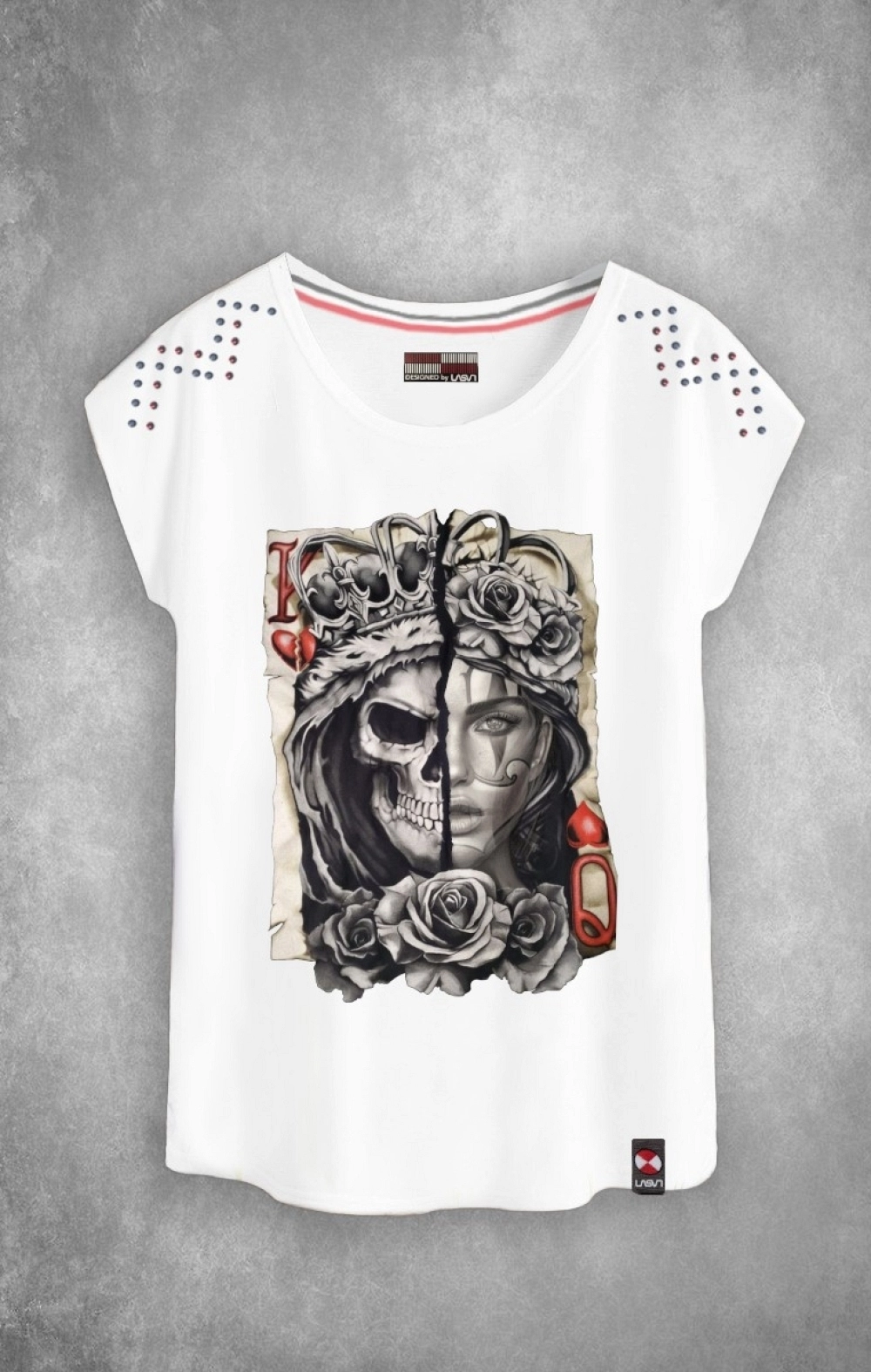 CAMISETA DE MUJER K&Q BLANCA