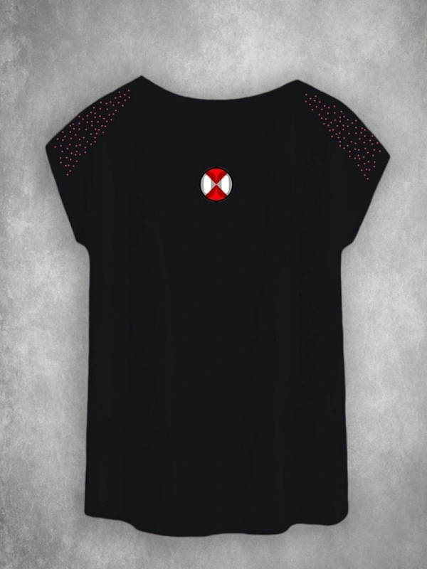 CAMISETA DE MUJER MARI NEGRO LASAL