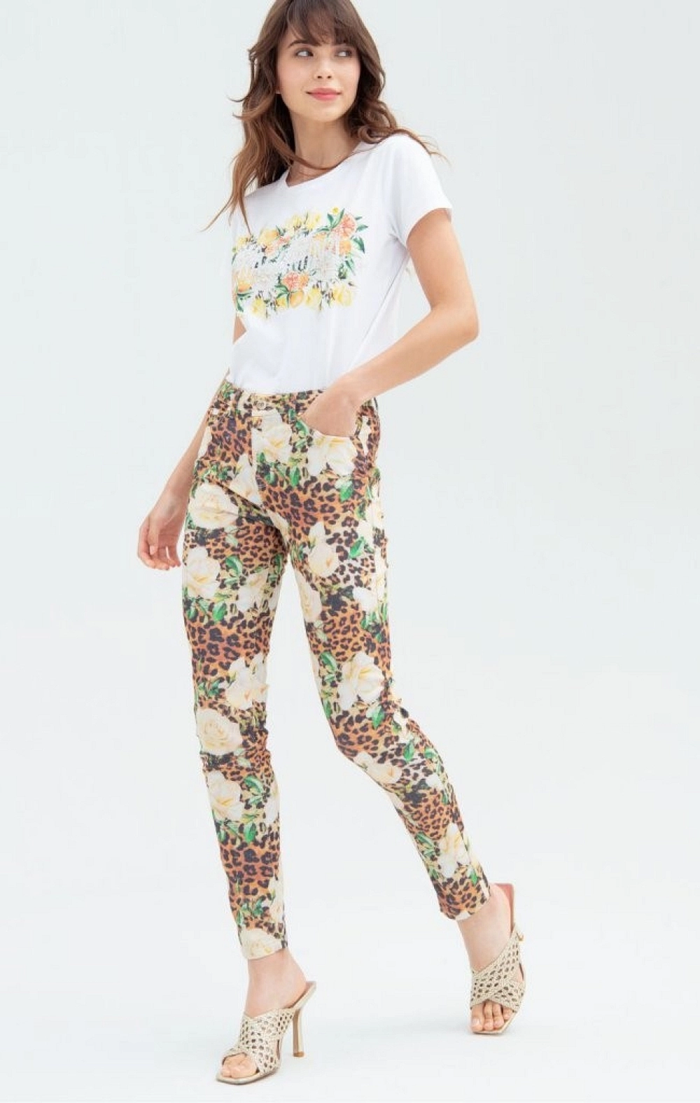CAMISETA FRACO FLORES FRACOMINA
