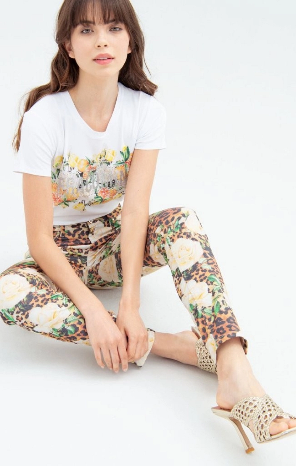 CAMISETA FRACO FLORES FRACOMINA
