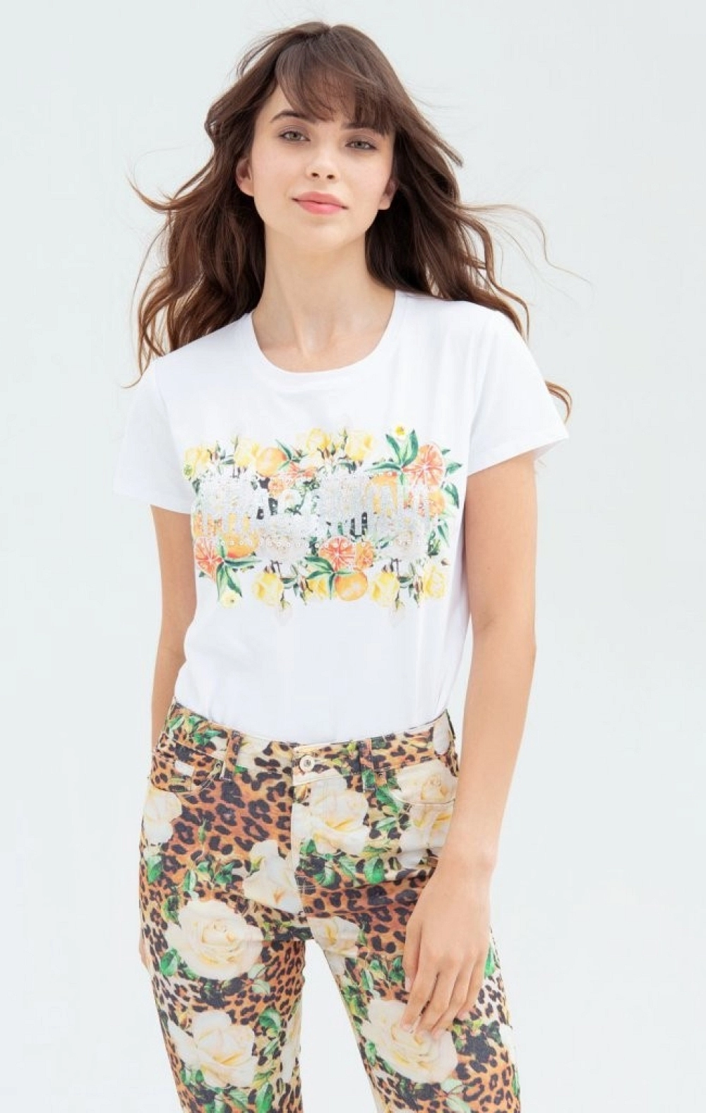 CAMISETA FRACO FLORES FRACOMINA