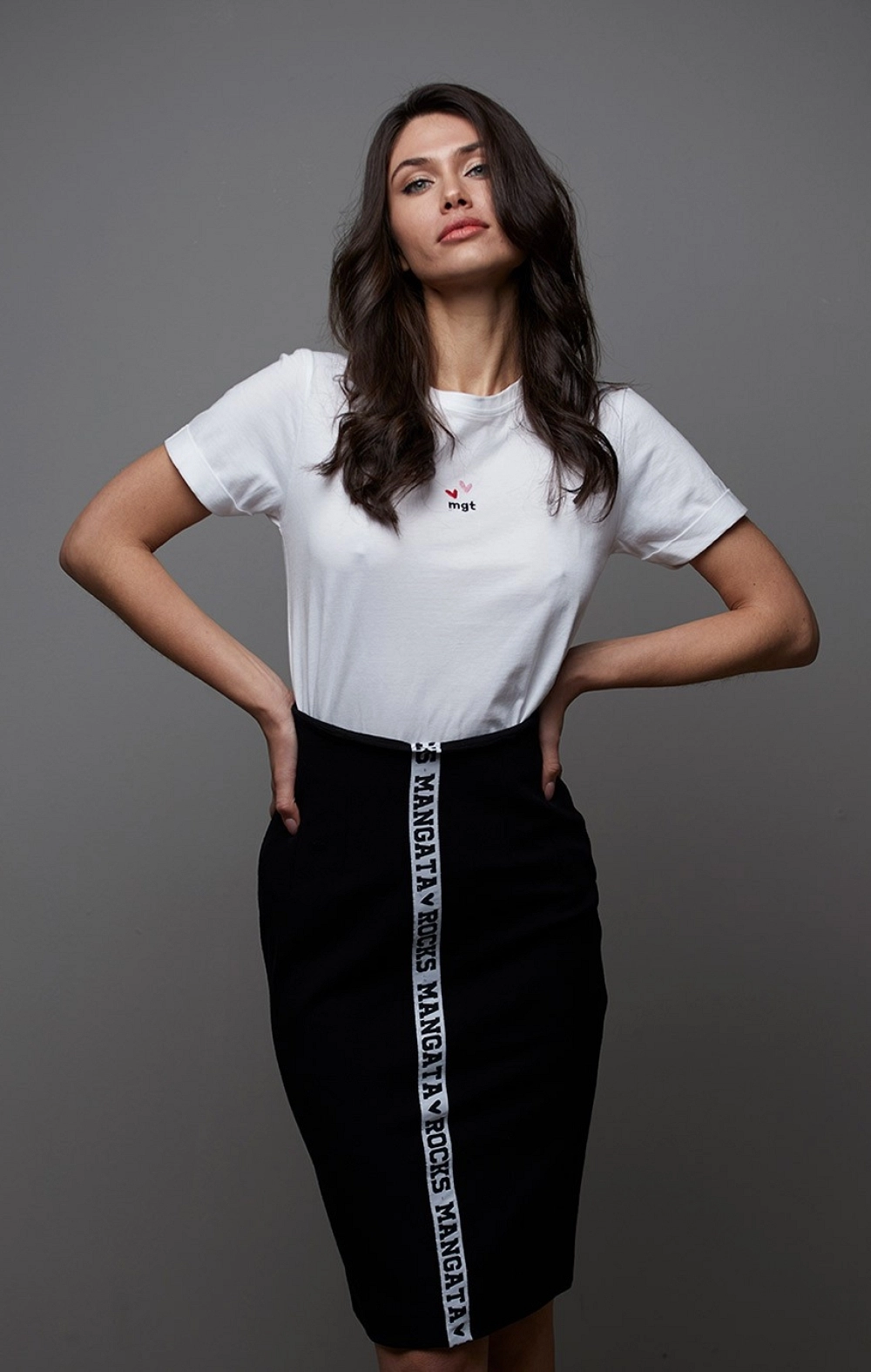 CAMISETA LARGA GATO BLANCO MANGATA