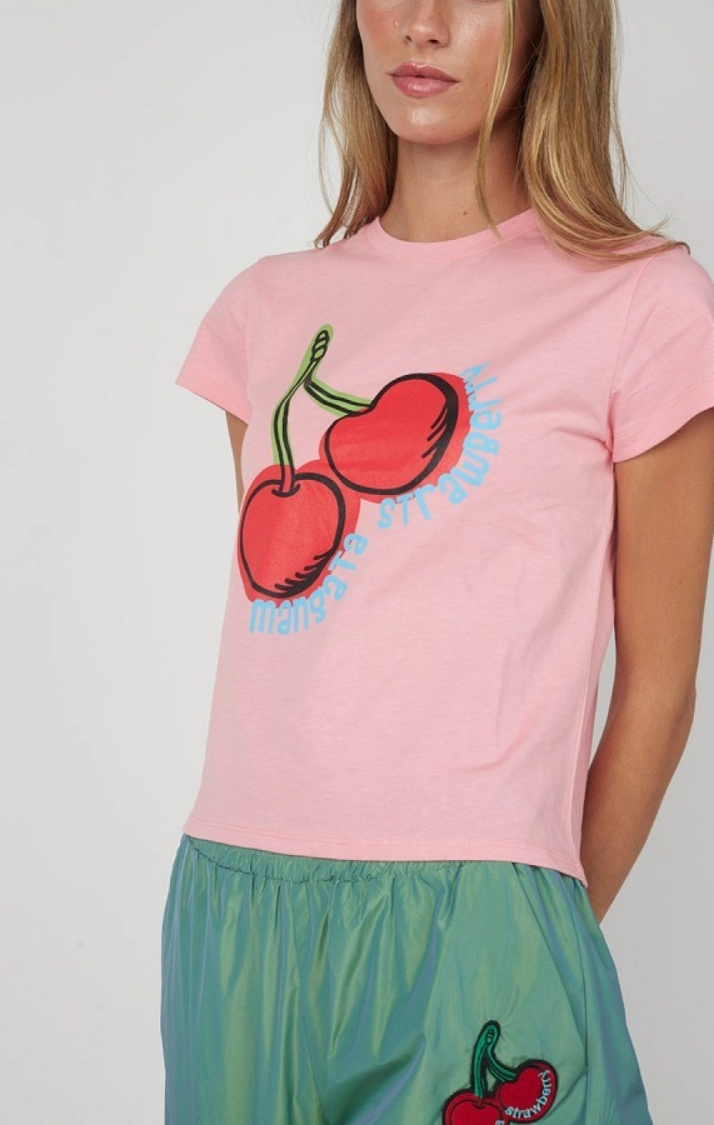 CAMISETA M/C CEREZAS BLANCA MANGATA