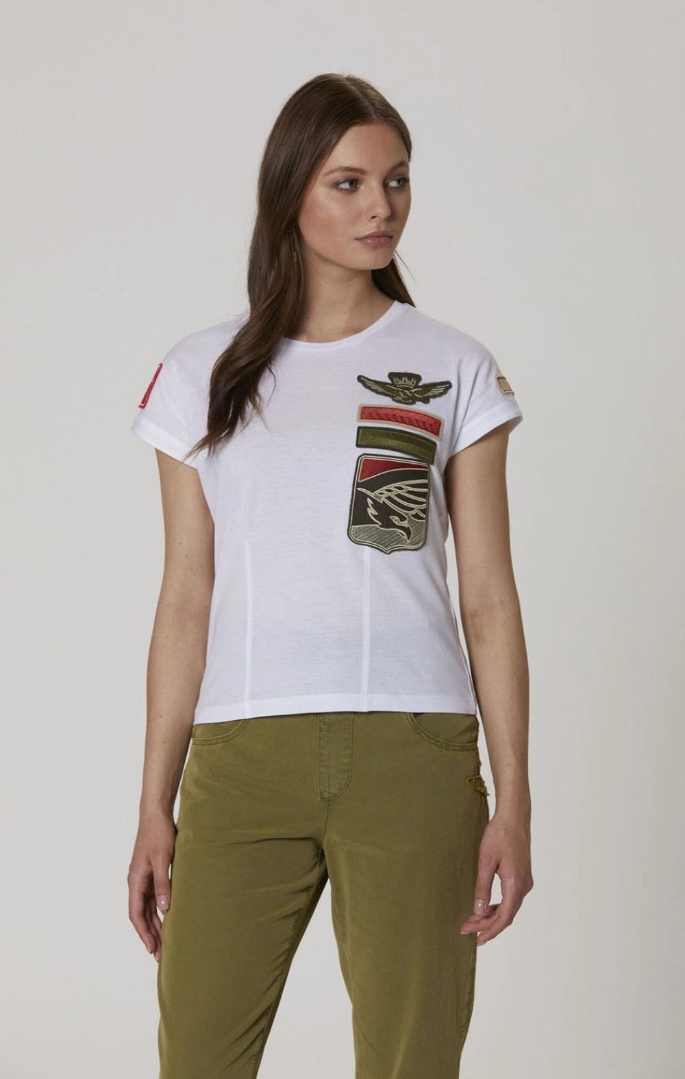 CAMISETA PARCHES BLANCA AERONA