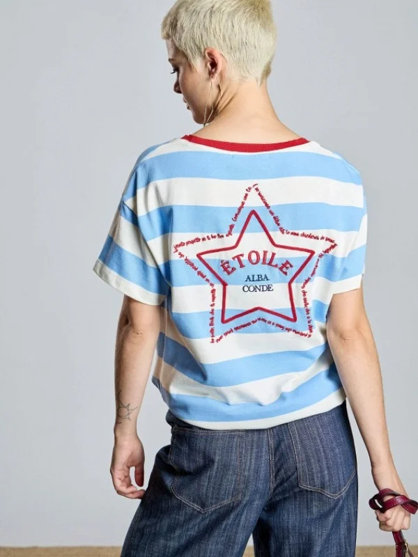 CAMISETA RAYAS Y ESTRELLA EN LA ESPALDA