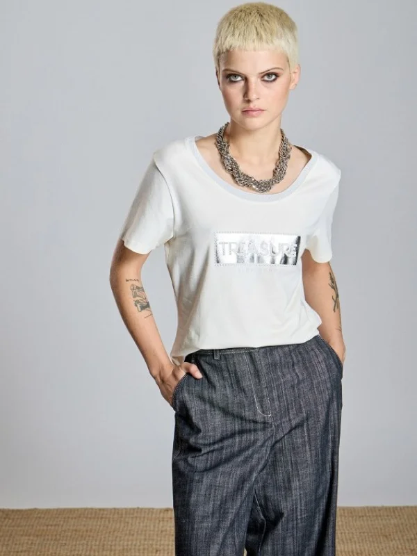 CAMISETA TREASURE PLATA