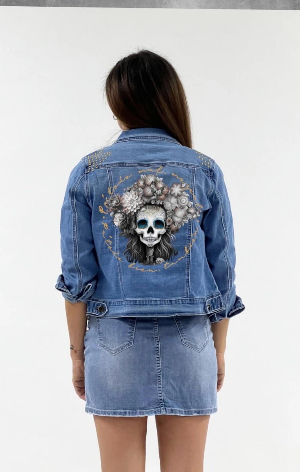 CAZADORA DENIM DE MUJER CATRINA AZUL MEDIO LASAL