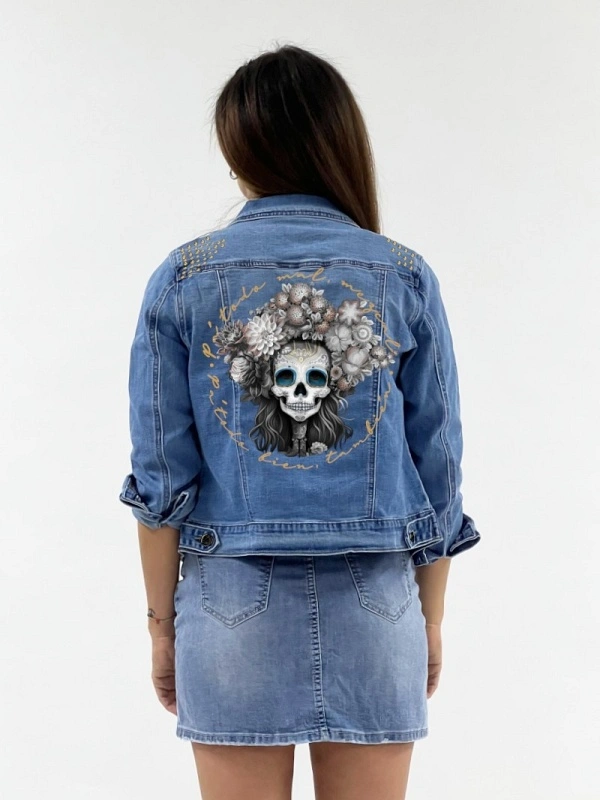 CAZADORA DENIM DE MUJER CATRINA AZUL MEDIO LASAL