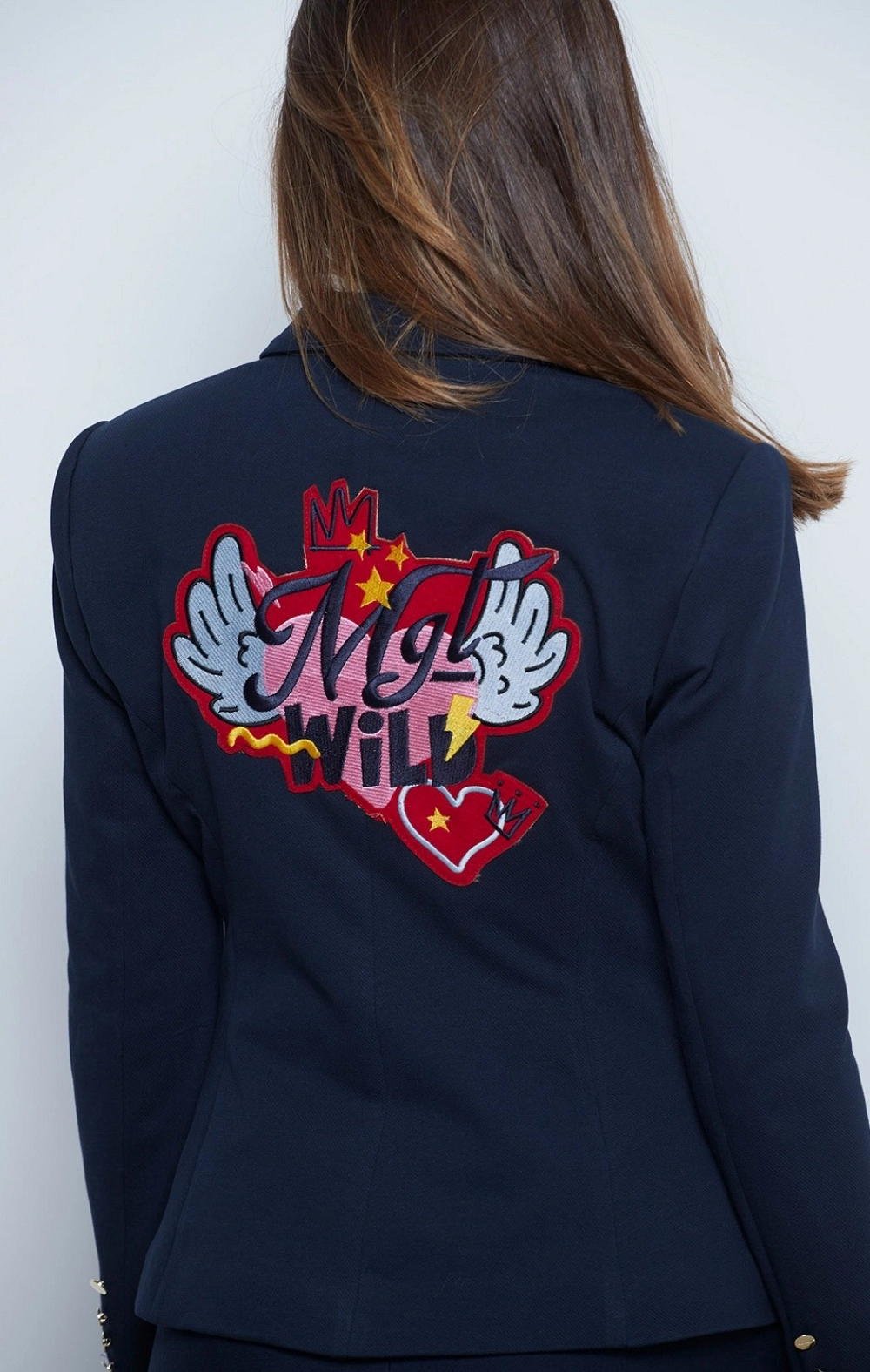 CHAQUETA CRUZADA SARGA AZUL MARINO MANGATA