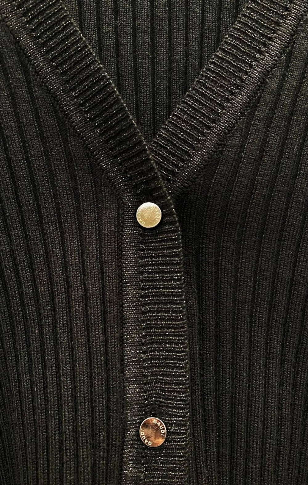 CHAQUETA PUNTO CANALE NEGRA  GAUDI
