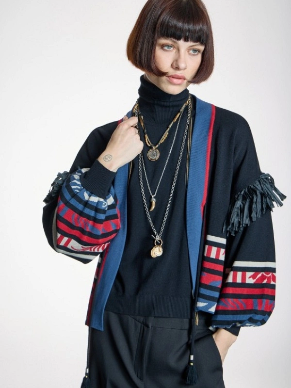 CHAQUETA PUNTO FLECOS