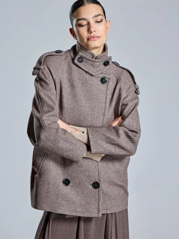 CHAQUETON PAÑO CUELLO ALTO