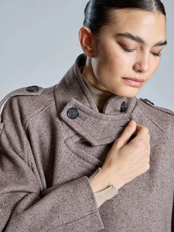 CHAQUETON PAÑO CUELLO ALTO