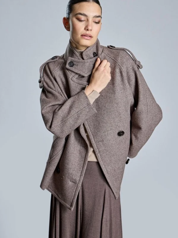 CHAQUETON PAÑO CUELLO ALTO