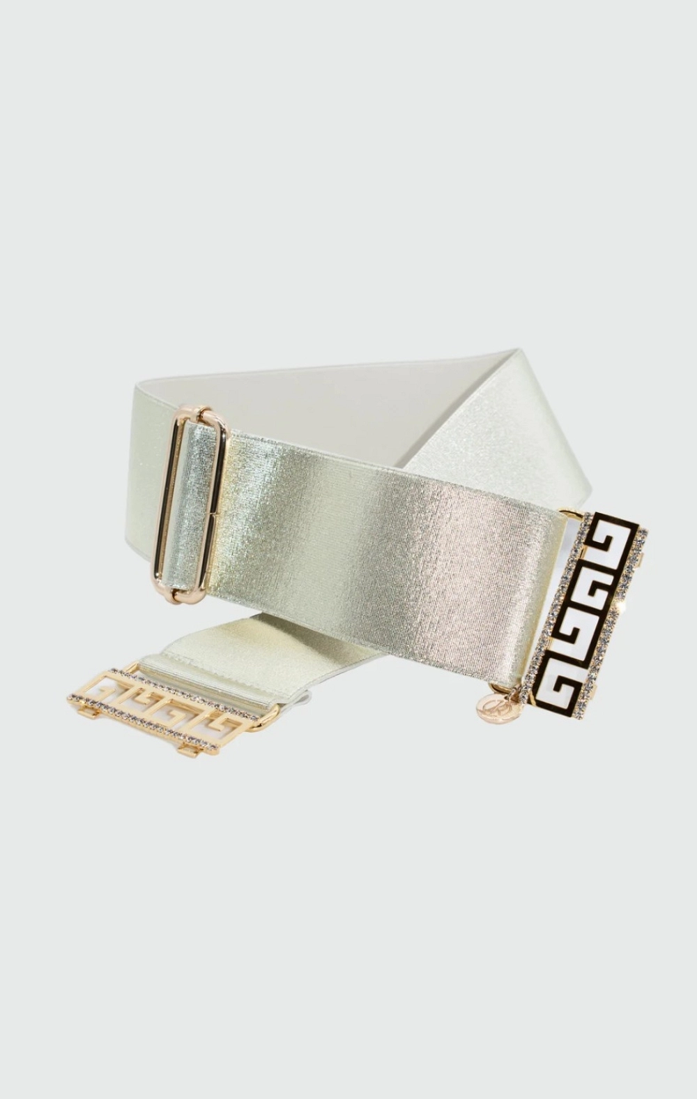 DONCIU CINTURON PLATA Y ORO BRILLOS