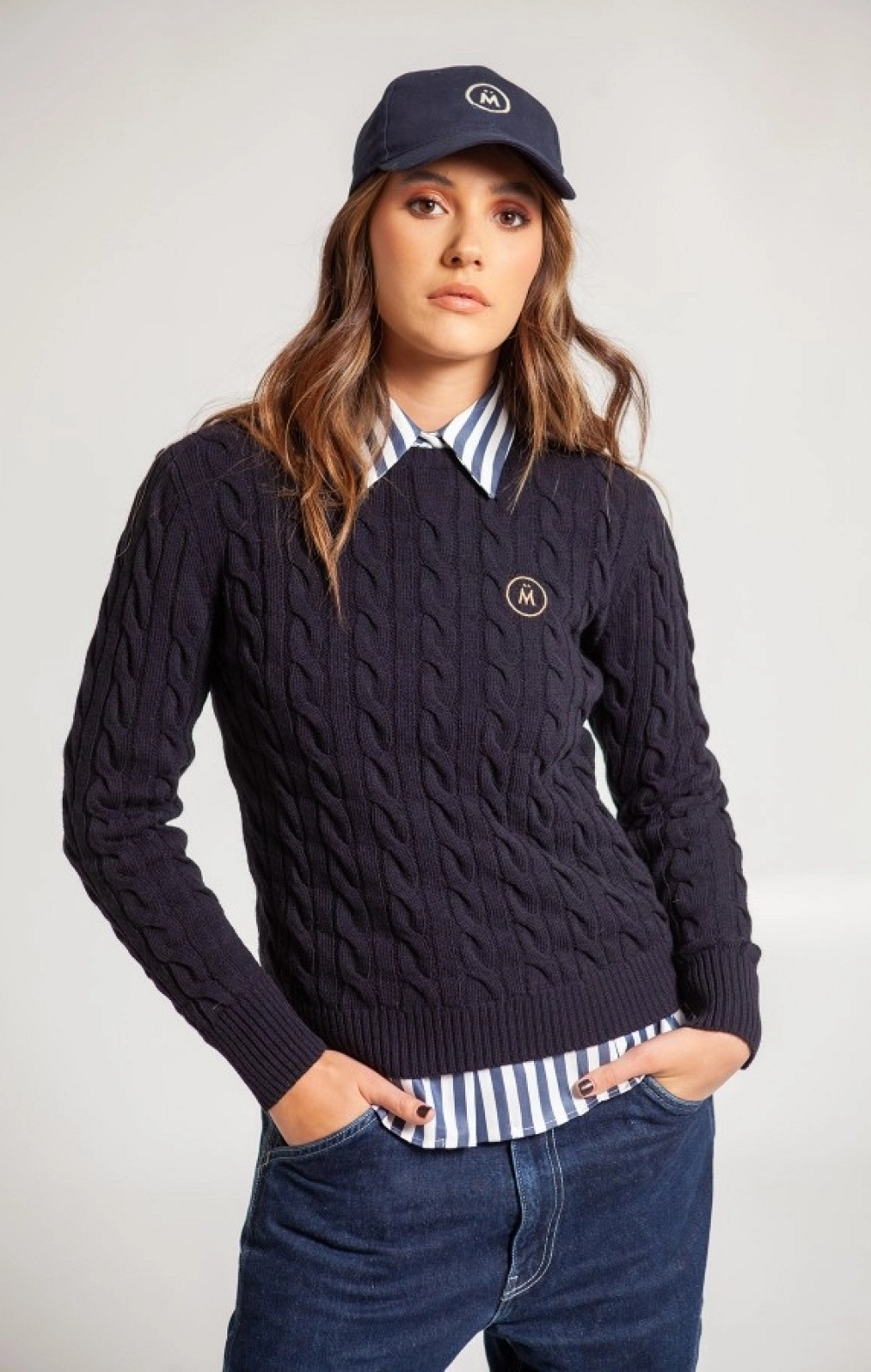 JERSEY  CUELLO CAJA MARIN O MANGATA