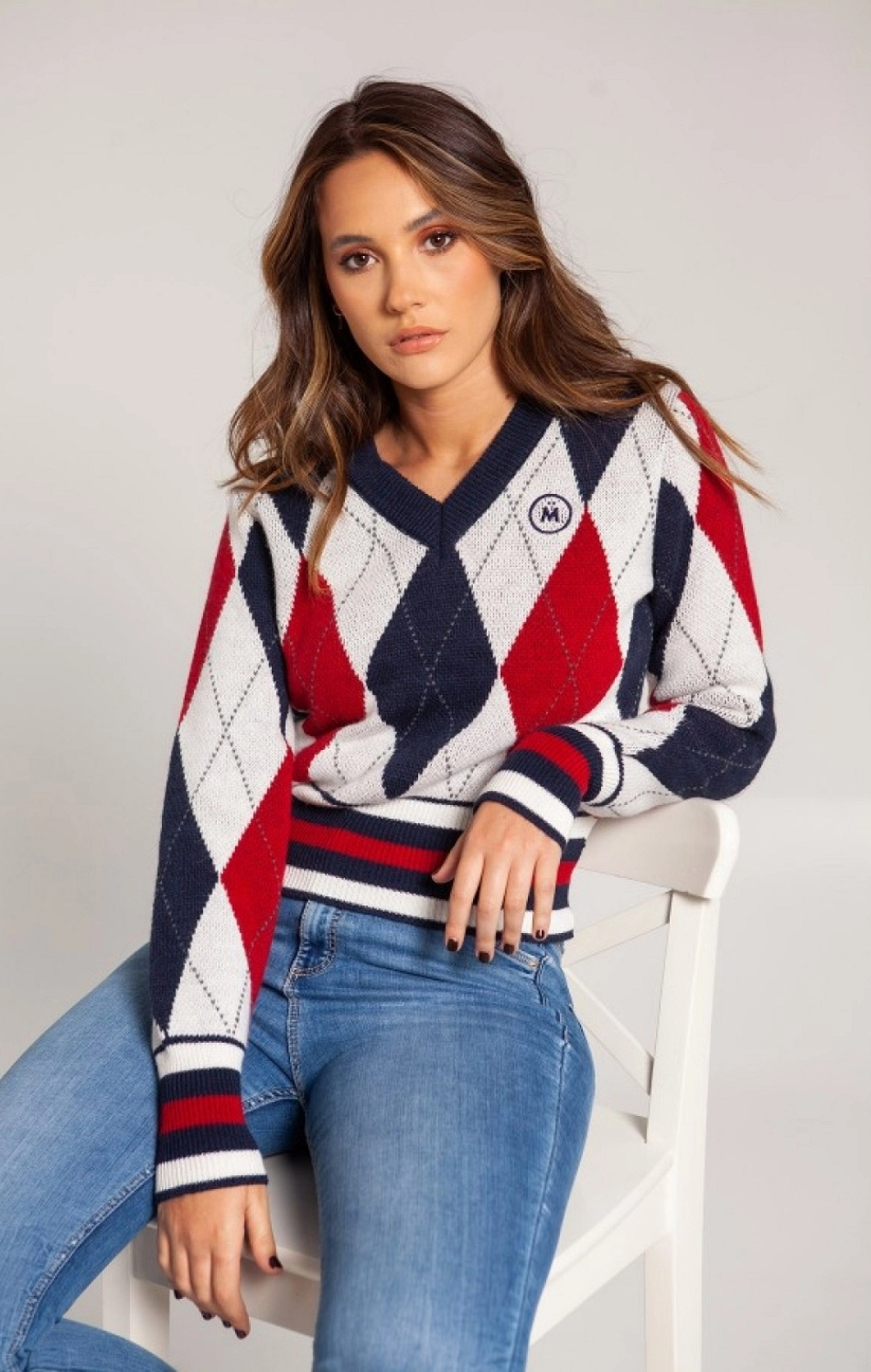 JERSEY PICO ROMBOS BORDADO M MANGATA