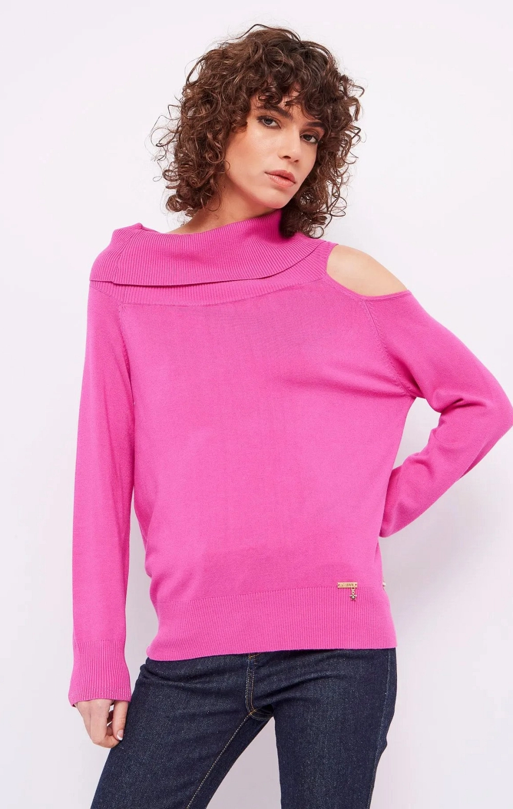 JERSEY PUNTO ROSA CUELLO ALTO