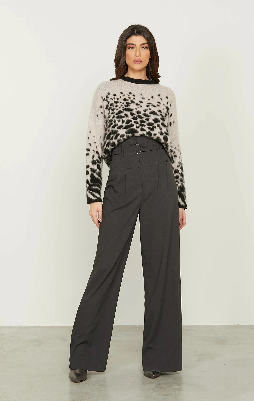 MONTE  JERSEY PUNTO MANCHAS LEOPARDO ROSA