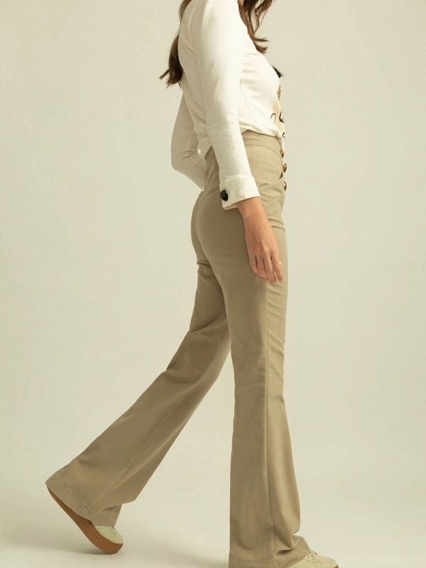 Pantalón ALBA CONDE Beige Botones