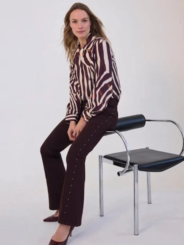 PANTALON  CAMPANA CON TACHAS
