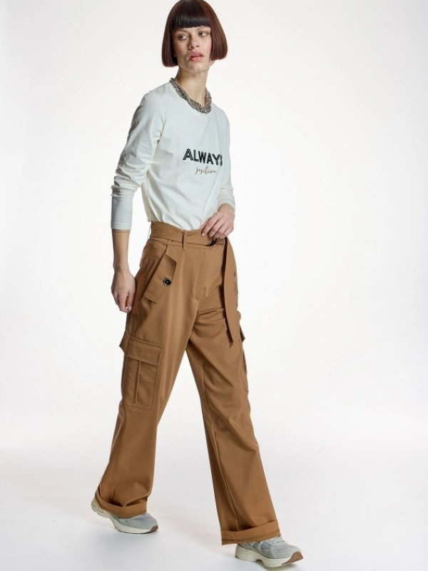 PANTALON CARGO ANCHO CINTURON