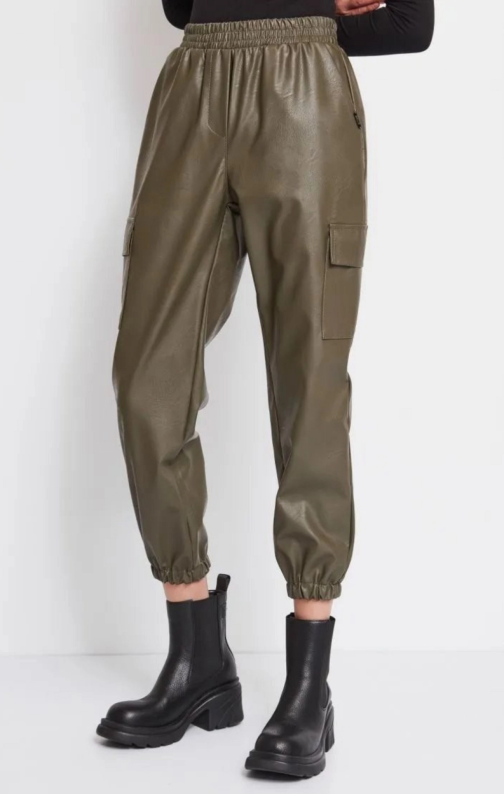 PANTALON CARGO POLIPIEL VERDE