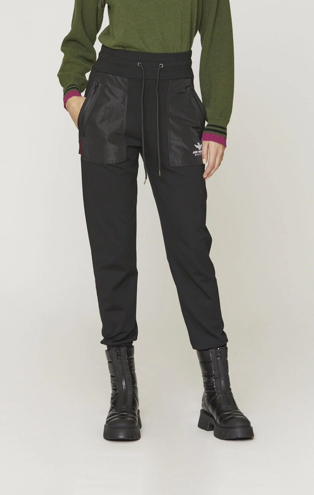 PANTALON FELPA Y NYLON AERONAUTICA