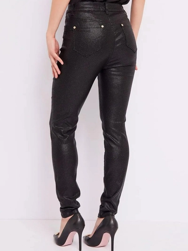 PANTALON POLIPIEL BRILLOS NEGRO