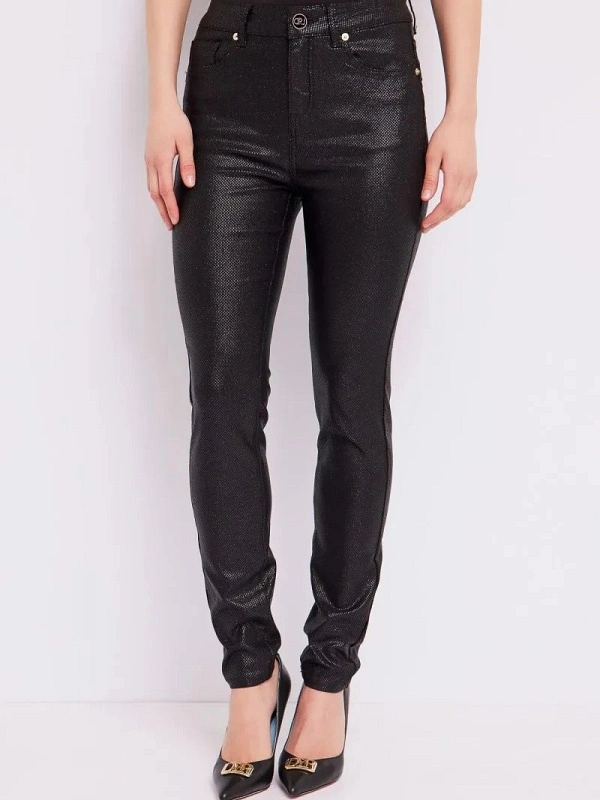 PANTALON POLIPIEL BRILLOS NEGRO