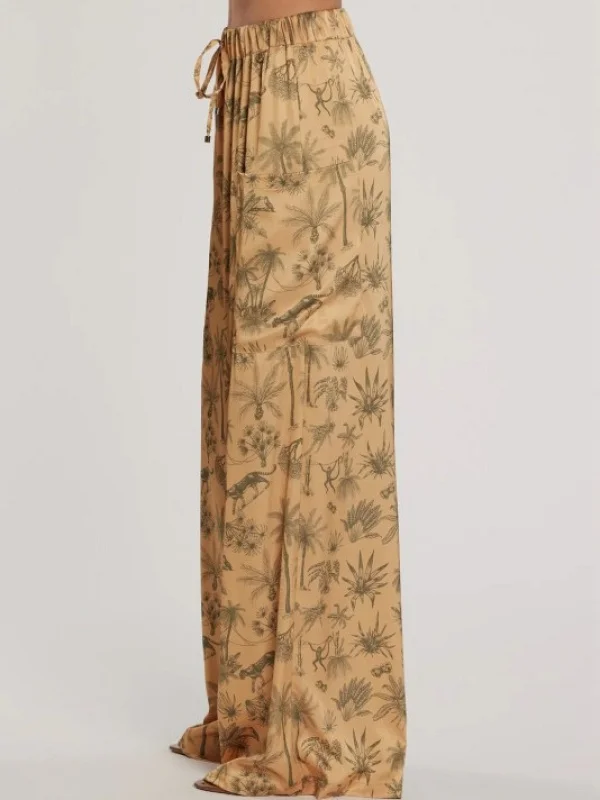 PANTALON SEDA ANCHO CON GOMA ESTAMPADO