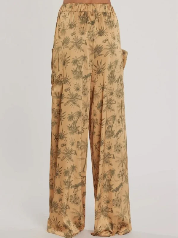 PANTALON SEDA ANCHO CON GOMA ESTAMPADO
