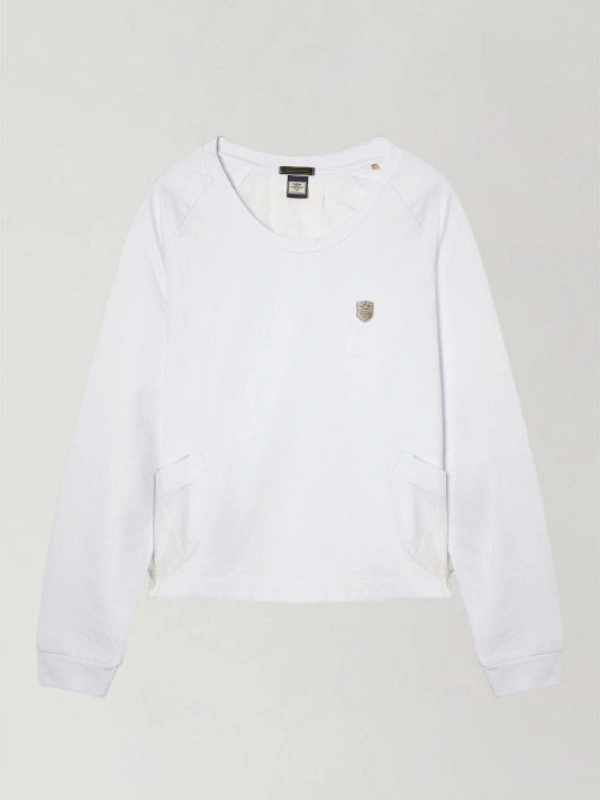 SUDADERA BLANCA ESPALDA CAMISA AM