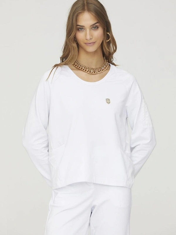 SUDADERA BLANCA ESPALDA CAMISA AM