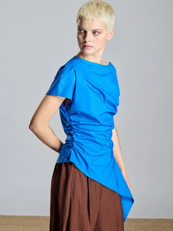 TOP POPELINI SIN MANGAS ASIMETRICO