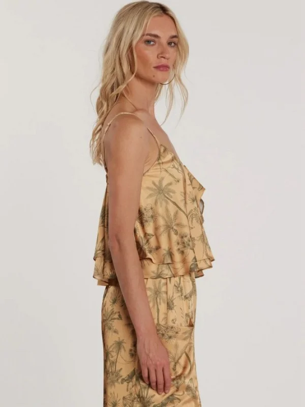 TOP SEDA CORTO DE TIRANTES ESTAMPADO