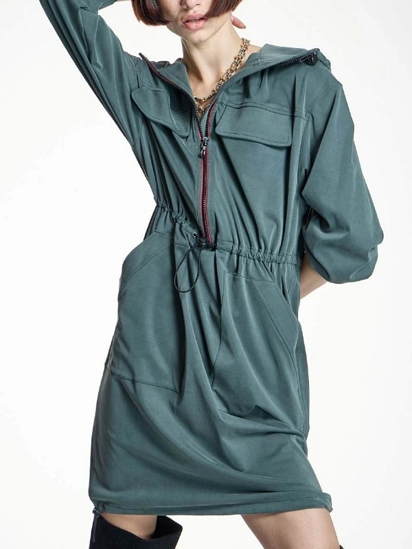 VESTIDO CAPUCHA ATERCOPELADO